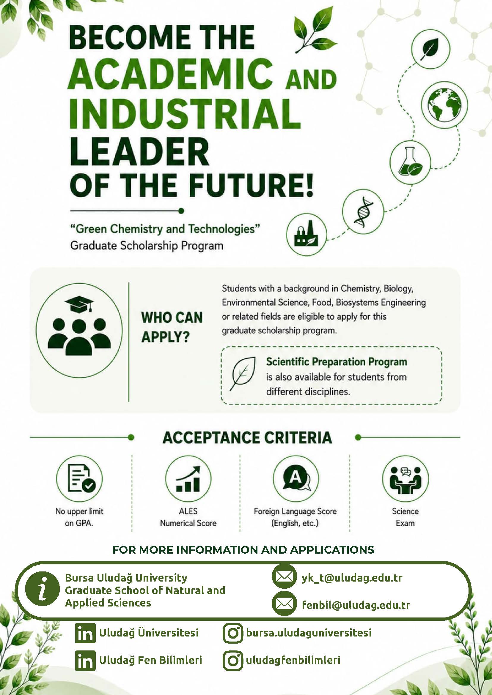 GREEN CHEMISTRY AND TECHNOLOGIES